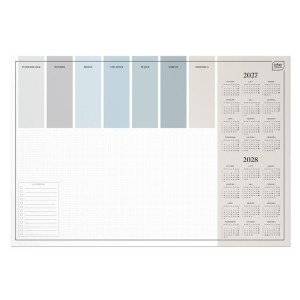 Biuwar papierowy 59,0x40,0cm A2 tygodniowy 30 kartek kalendarz dwuletni (2027,2028) Interdruk Colour 1szt. /397546/