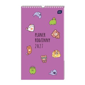 Kalendarz planer rodzinny wieoplanszowy miesięczny INTERDRUK 2027 KAWAII 1szt. /397263/
