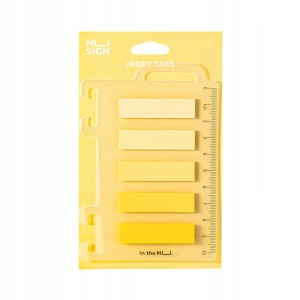 Zakładki indeksujące 12x44mm PP 5x20szt. DELI NUSIGN ENS356 żółte 100szt. /ENS356-YL/