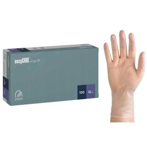 Rękawice winylowe bezpudrowe rozmiar XL EASYCARE transparentne 100szt. /RWBXL100001/
