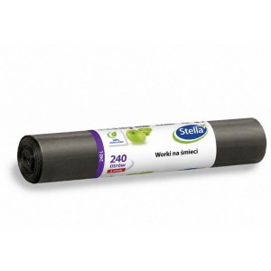 Worki na śmieci STELLA LUX 240l czarne 5 sztuk /ST-ST-004201/