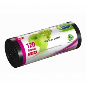 Worki na śmieci 120l STELLA Lux czarne 10 sztuk /ST-ST-004171/