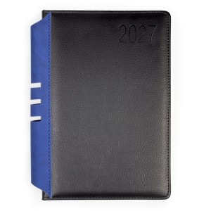 Terminarz A5 dzienny z registrami OPUS 2027 O.DIARY Jowisz  czarno-niebieski /808854/