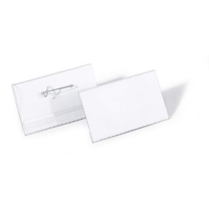 Identyfikator z agrafką 40x75mm ekonomiczny 100 sztuk /800819/
