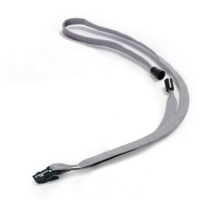 Smycz do identyfikatorów DURABLE z zapięciem zabezpieczającym 10mm szara 10 sztuk /811910/
