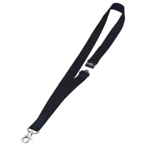 Smycz do identyfikatorów DURABLE z zapięciem zabezpieczającym i karabińczykiem 20mm czarna 10 sztuk /813701/