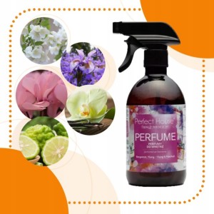 Odświeżacz perfumy do wnętrz 500ml BARWA PERFECT HOUSE BERGAMOT YLANG-YLANG  PATCHULI z rozpylaczem 1szt. /00856135160410/