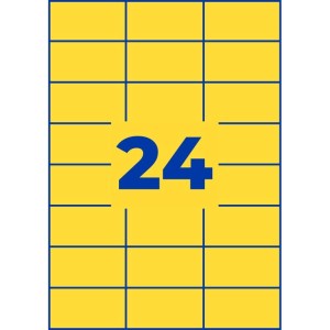 ETYKIETY PAPIEROWE 70x37mm AVERY ZWECKFORM 100ark 2400etykiet ŻÓŁTE  /3451/
