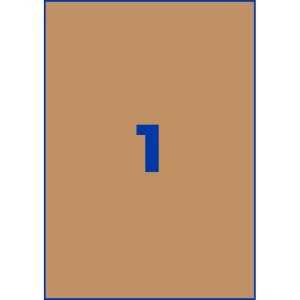 ETYKIETY PAPIEROWE 210x297mm AVERY ZWECKFORM 25ark 25etykiet BRĄZOWE  /L7109-25/