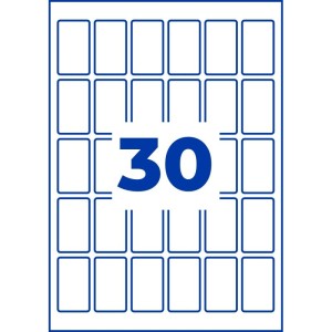 ETYKIETY FOLIOWE DO OZNACZEŃ QR  50x30mm AVERY ZWECKFORM ODPORNE NA WARUNKI POGODOWE 20ARK 600 ETYKIET BIAŁE  /L7078-20/