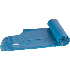 Worki na śmieci 60L LDPE 30µm DONAU z uchwytami KNOTIES niebieskie 10szt. /22024422-01/