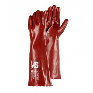 Rękawice chemiczne RS PVC rozmiar 10/XL czerwone 2szt. /BH-RSPVC45-10/