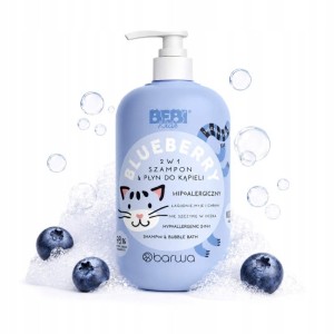 Szampon i płyn do kąpieli dla dzieci 2w1 z pompką 500ml BARWA BABI KIDS jagoda 1szt. /02514081160410/