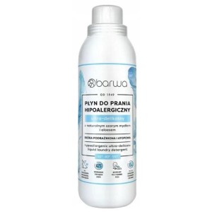 Płyn do prania 1,0l BARWA hipoalergiczny ultra delikatny z naturalnym szarym mydłem i aloesem 1szt. /00622446170410/