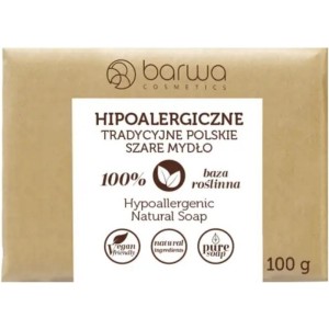 Mydło kostka 100g BARWA hipoalergiczne szare naturalne 1szt. /00610040500110/