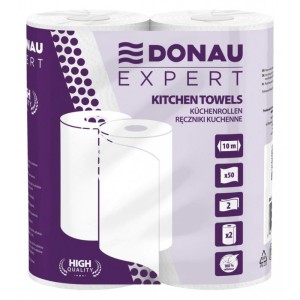 Ręcznik papierowy kuchenny biały celuloza 2-warstwowy 2x17g 10m DONAU EXPERT 2szt. /42321119-14/