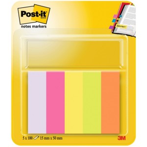 Zakładki indeksujące POST-IT 15x50 5 kolorów /3M-FT510285917/