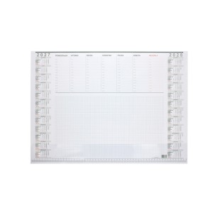 Biuwar papierowy z listwą 59x42cm A2 tygodniowy 30 kartek kalendarz dwuletni (2027,2028) DARRIEUS 1szt. /BI-A2/