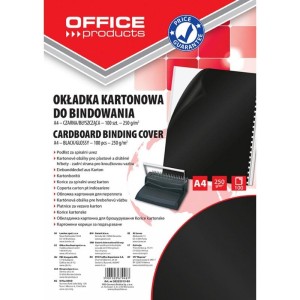 Okładka do bindowania A4 250gsm OFFICE PRODUCTS błyszcząca czarna 100szt. /20232515-05/