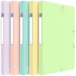 Teczka z gumką na rogach A4+ PP szeroka 2,5cm OXFORD URBAN pastel mix kolorów 1szt. /400205733/