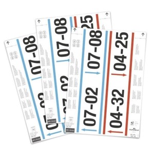 Etykiety papierowe 297x74mm DURABLE perforowane do kieszeni magazynowych 20ark 40etykiet białe /103102 /