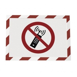 Ramka magnetyczna samoprzylepna DURAFRAME SECURITY A4  dwukolorowa czerwono-biała 2 szt. /4944132/