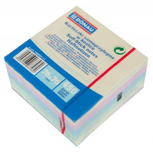 Notes samoprzylepny 76x76 mm pastel DONAU 450 kartek /758900111/