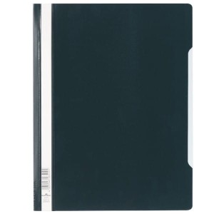 Skoroszyt A4 z przezroczystą okładką z twardej folii czarny /257001/