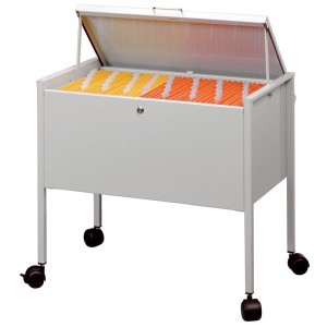 Wózek na teczki zawieszkowe ECONOMY TOP na 80 teczek A4 szary /309810/