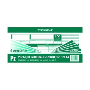 Druk "PZ" 1/3 A4 6-pozycyjne 1100 TYPOGRAF /1100/