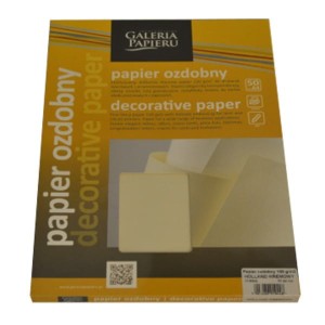 Papier ozdobny A4/100g HOLLAND kremowy 50szt.  /206302/