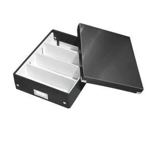 Pudło z przegródkami LEITZ CS średnie czarne /60580095/