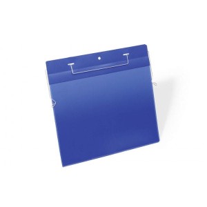 Kieszeń magazynowa z uchwytami z drutu A4 pozioma DURABLE niebieska 50szt. /1754 07/