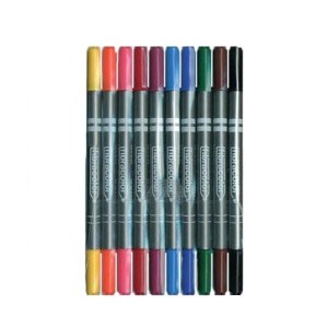 Pisaki 10 kolorów dwustronne FIBRACOLOR 10szt. /7838/