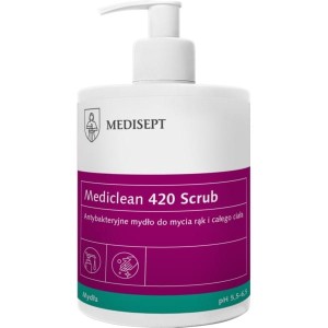 Mydło w płynie z pompką 500ml antybakteryjne SCRUB MEDICLEAN  1 szt. /420/