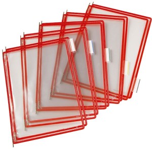 Panele prezentacyjne TARIFOLD Technics A4 10szt. czerwone /114003/