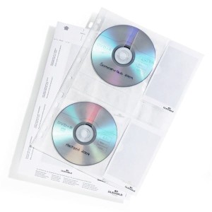 Koszulka zawieszkowa na CD poczwórna z wyściółką ochronną DURABLE 5szt. /522219/
