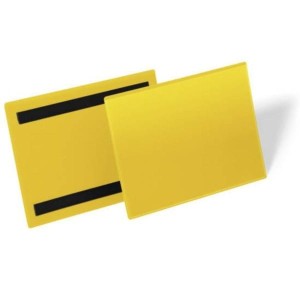 Kieszeń magazynowa magnetyczna A5 pozioma DURABLE żółta 50szt. /1743 04/