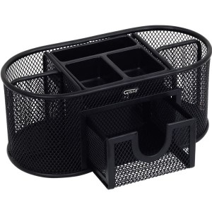 Przybornik na biurko GRAND GR-1776, metalowa siatka, czarny, 1 szt /120-1486/
