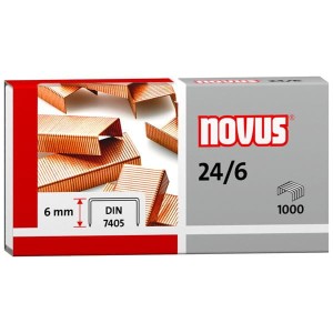 Zszywki 24/6 NOVUS miedziane 1000szt. /040-0206 no/