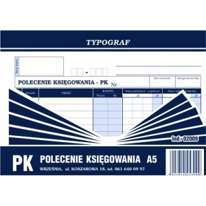 Druk "Polecenie Księgowania" A5 02009 TYPOGRAF offset