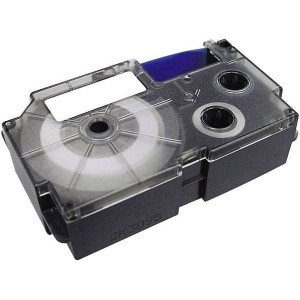 Taśma do drukarek etykiet CASIO XR-12WE1 biała czarny nadruk /XR12WE1/