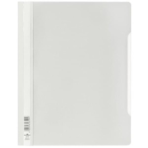 Skoroszyt A4 z przezroczystą okładką z twardej folii biały /257002/
