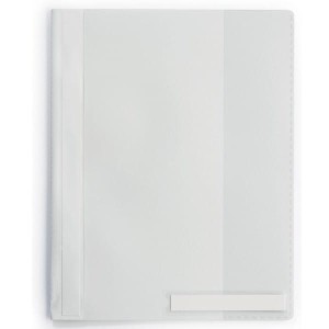 Skoroszyt A4 z przeźroczystą okładką szerokość ponadstandardowa wykonany z  PCW biały /251002/