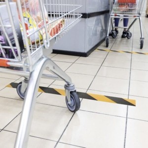 Taśma podłogowa do znakowania DURABLE DURALINE 50mm x 0,5mm x 15m żółto-czarna /1043130/