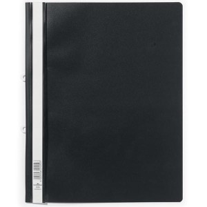 Skoroszyt A4 z możliwością wpięcia do segregatora wykonany z PCV czarny /258001/