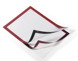 Ramka samoprzylepna DURABLE DURAFRAME A4 czerwona 2 sztuki /487203/