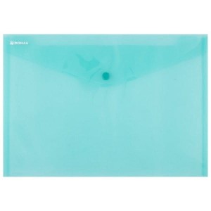 Teczka kopertowa DONAU na zatrzask transparentna zielona A4 /8544001PL06/