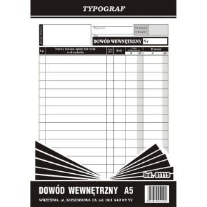 Druk "Dowód Wewnętrzny" A5 1119 TYPOGRAF