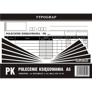 Druk "Polecenie Księgowania" sk A5 TYPOGRAF 01050